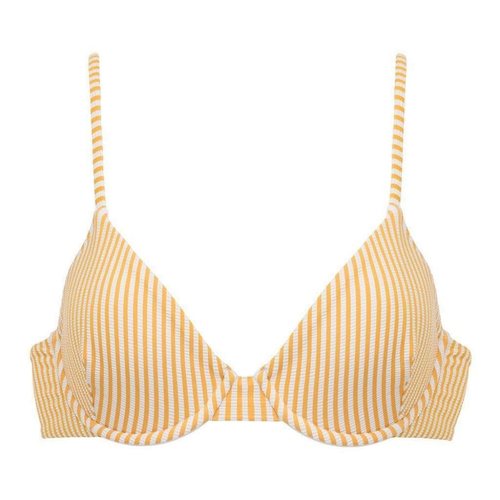 Montce Dainty Canary Stripe Bikini Top